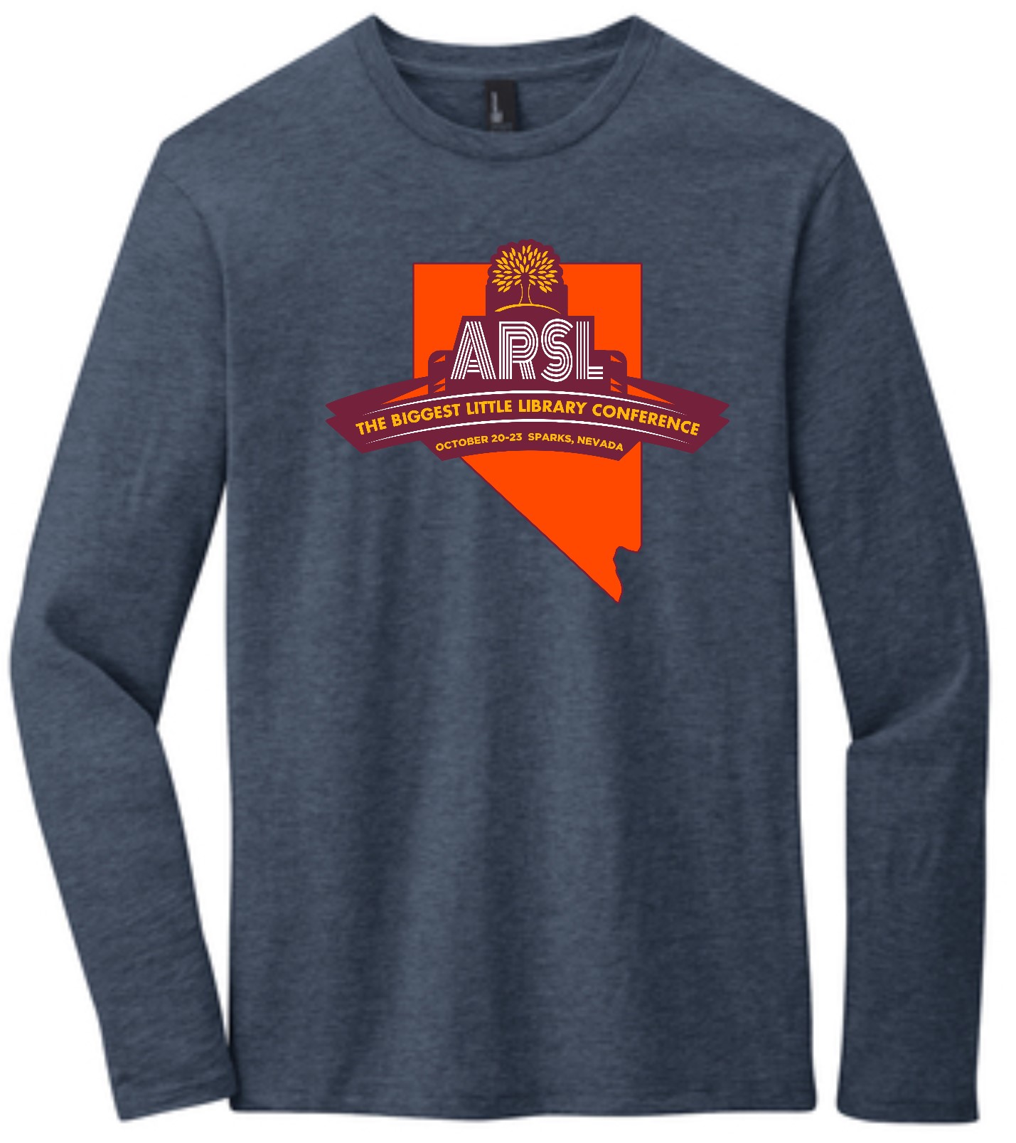 Dark grey long sleeve shirt with ARSL logo.