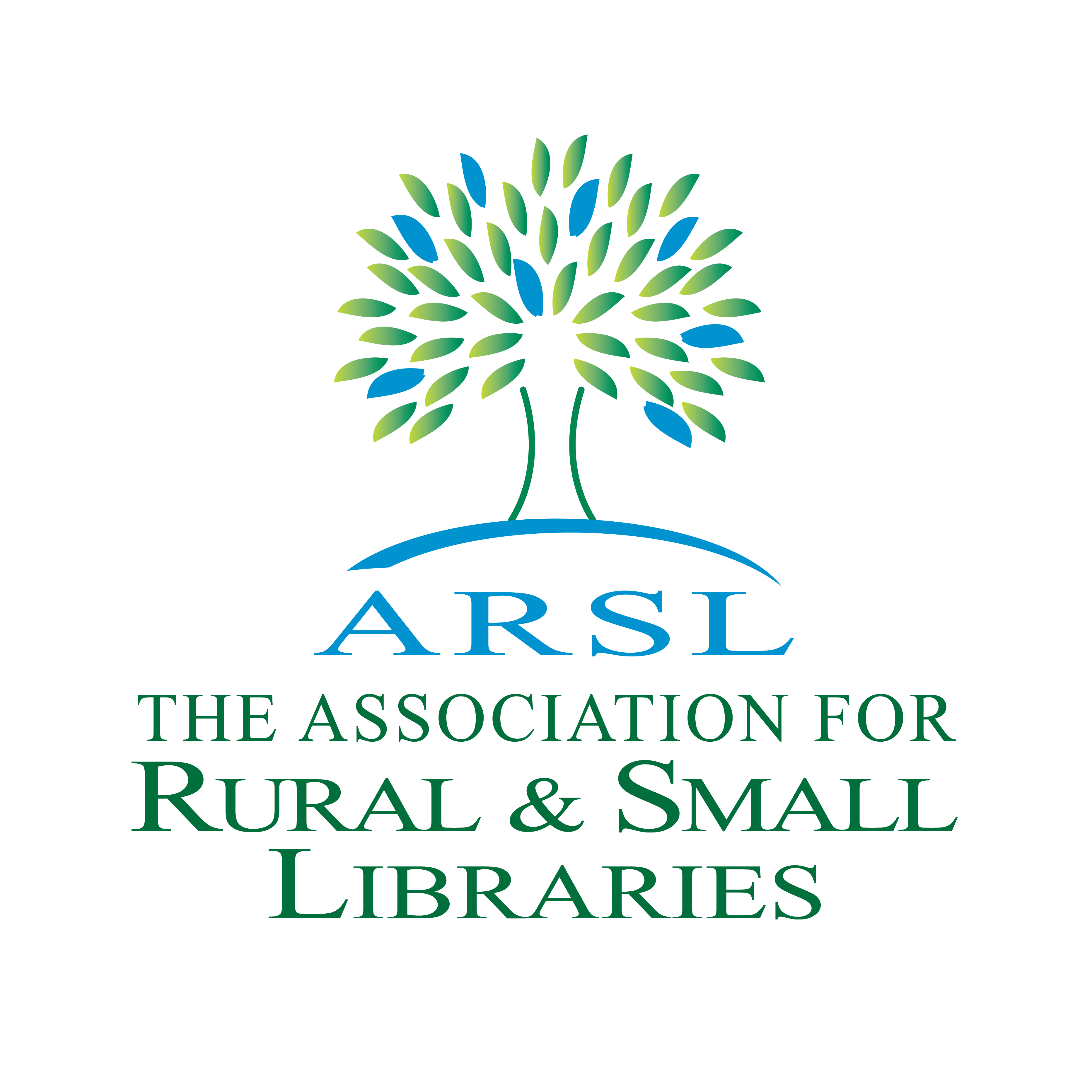 ARSL logo, a green tree with eight blue leaves.