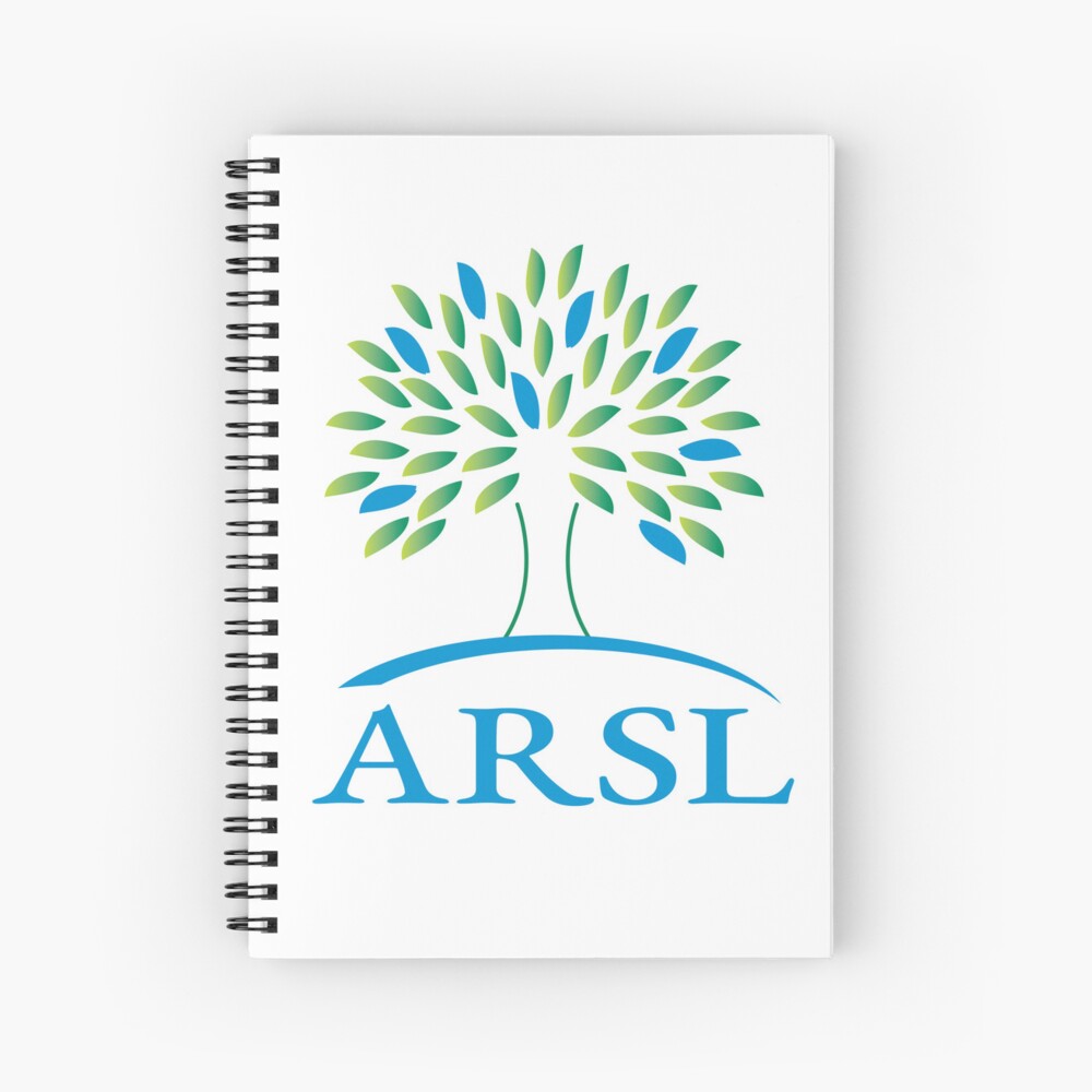 Spiral notebook with ARSL logo.