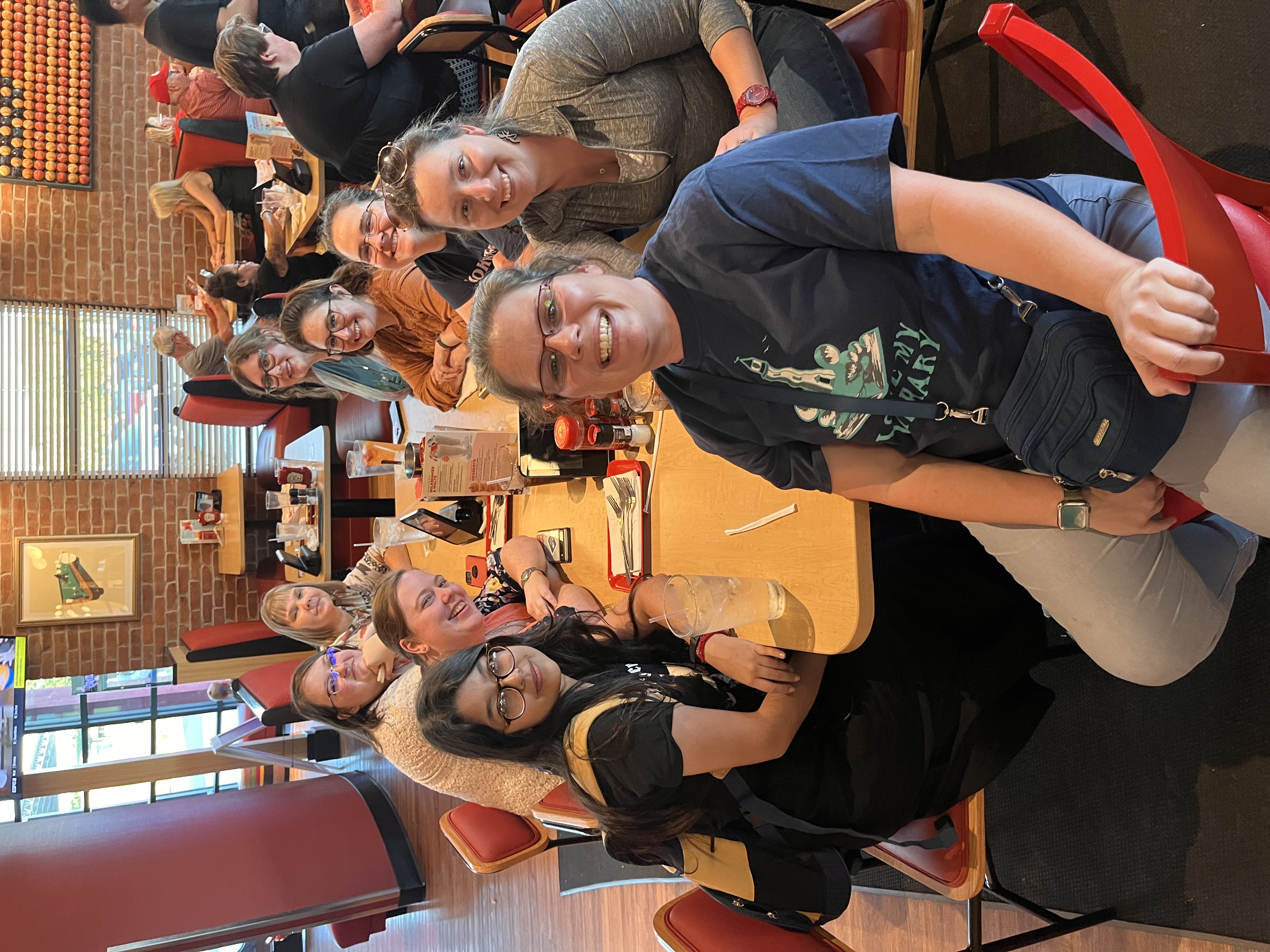 Table of ARSL conference attendees out to lunch together.